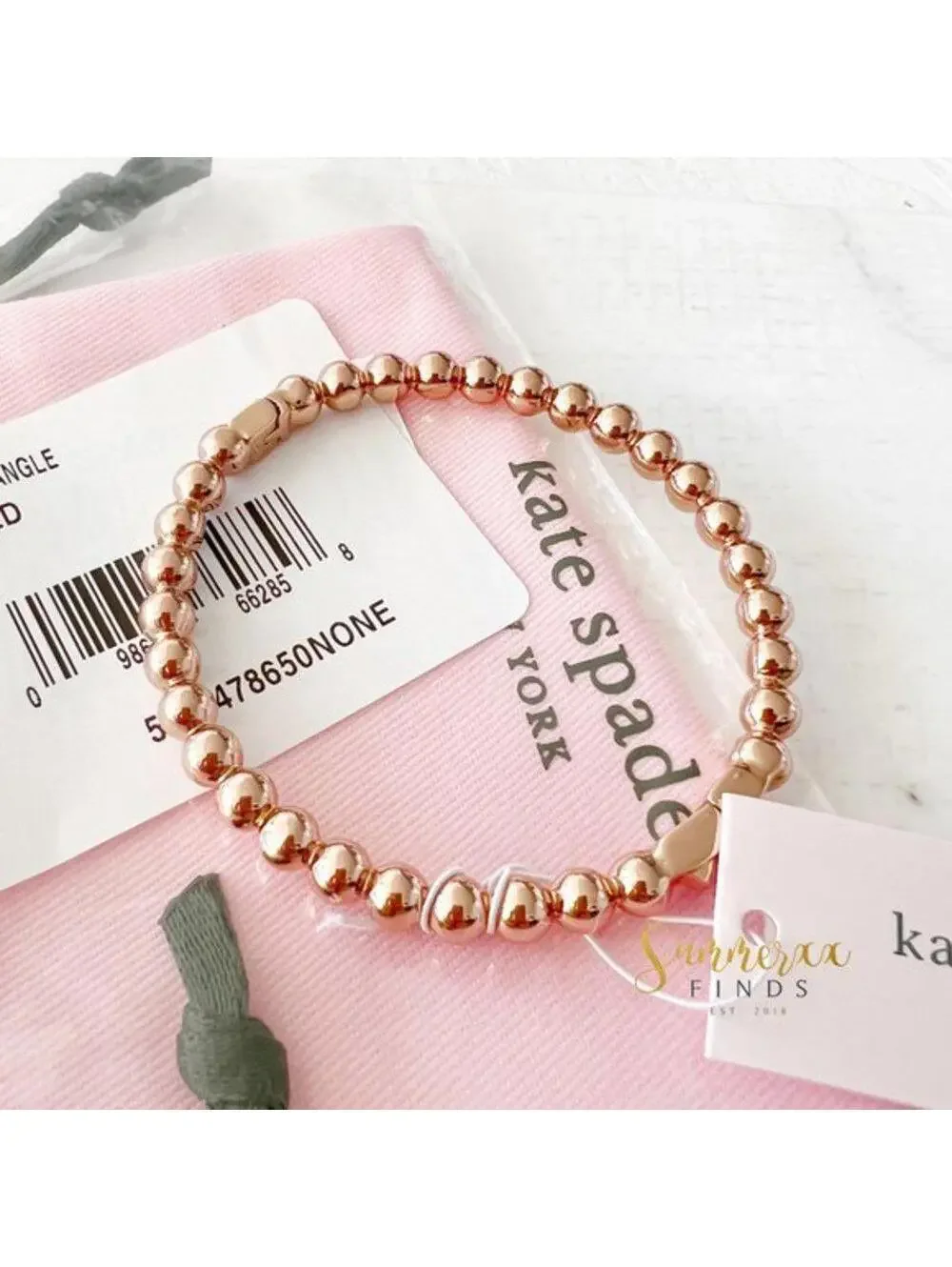 Kate Spade Golden Girl Ball Hinged Bangle Rose Gold - Picture 3 of 13